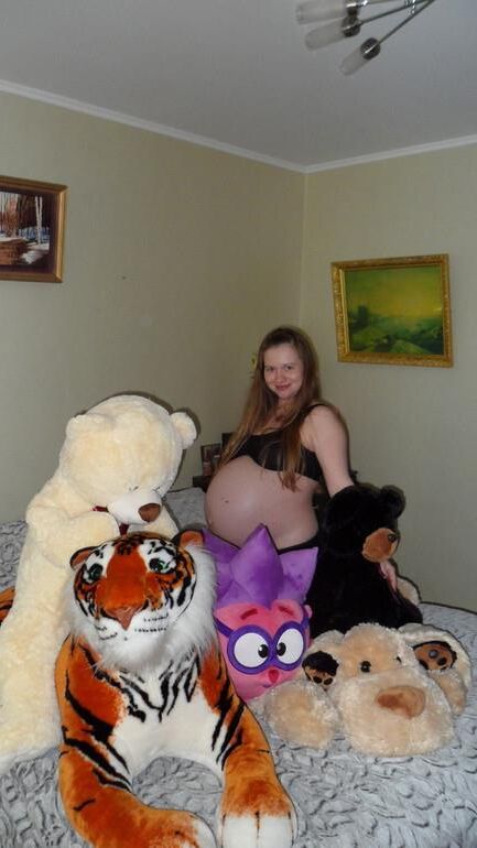 Cute Russian Preggo with Huge Belly 