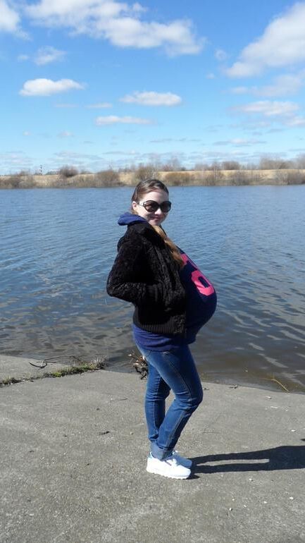 Cute Russian Preggo with Huge Belly 