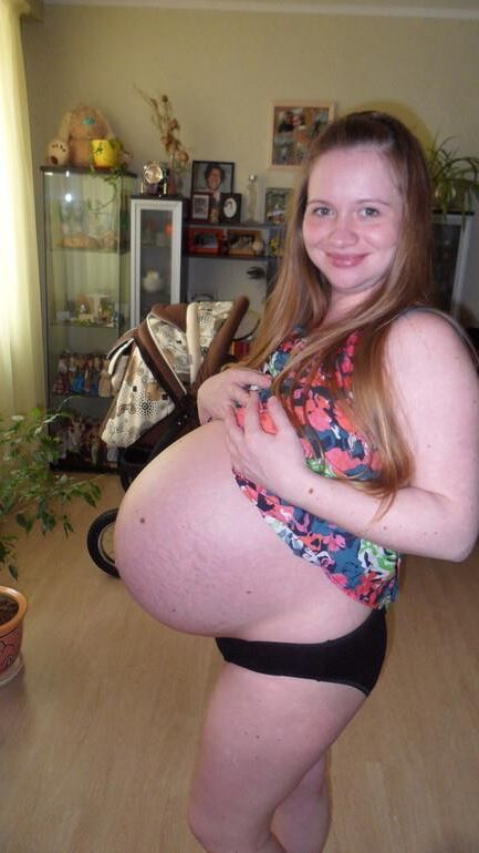 Cute Russian Preggo with Huge Belly 