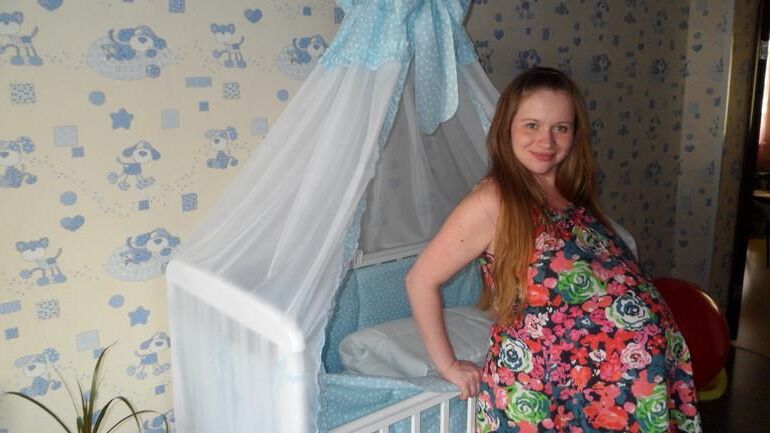 Cute Russian Preggo with Huge Belly 