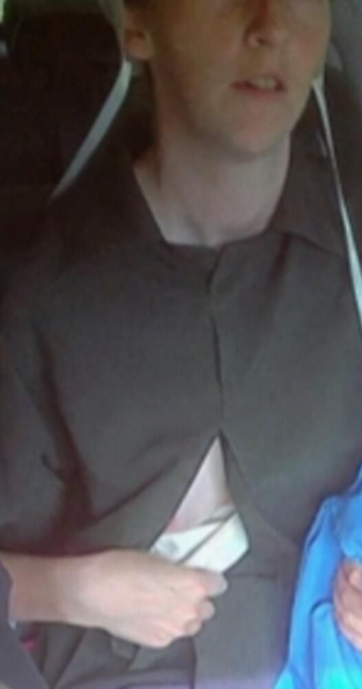 Amish Woman Breastfeeding Brown Dress
