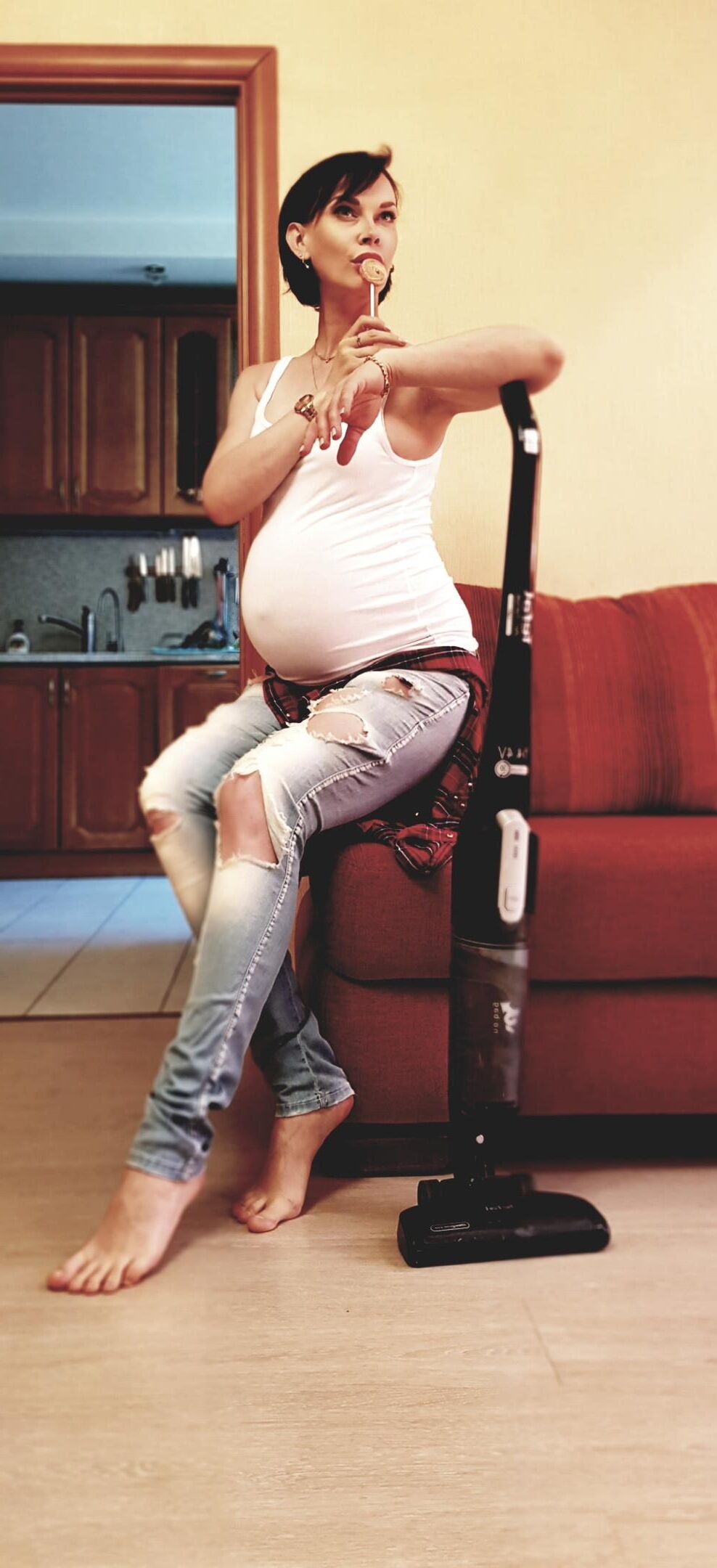Mère enceinte non nu