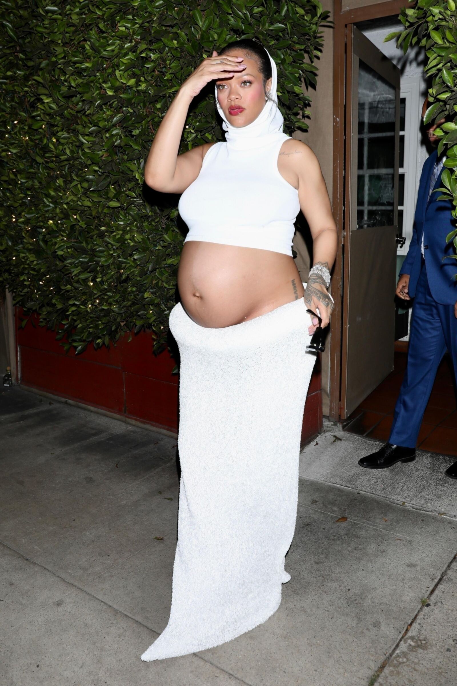 Rihanna a été aperçue en arrivant à Giorgio Baldi à Santa Monica