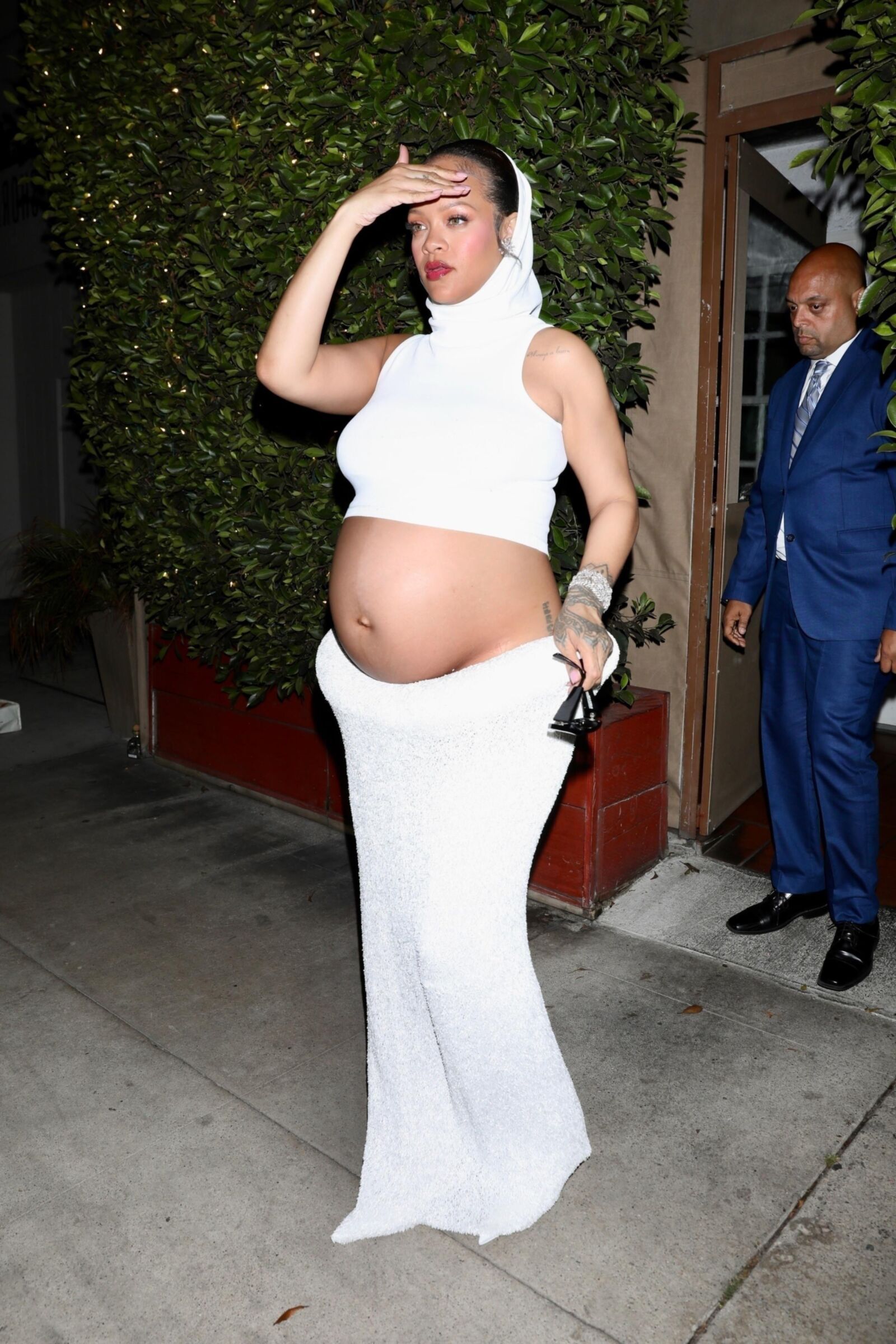 Rihanna a été aperçue en arrivant à Giorgio Baldi à Santa Monica